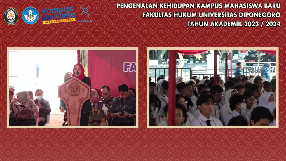 Pengenalan Kehidupan Kampus Bagi Mahasiswa Baru Fakultas Hukum UNDIP 2023